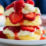 Homemade Strawberry Shortcake with Fresh Strawberries