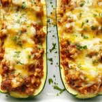 Stuffed Zucchini Boats Freshly Baked