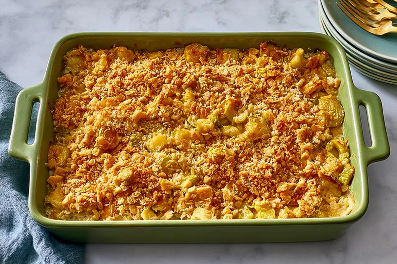 Delicious Summer Squash Casserole Freshly Baked