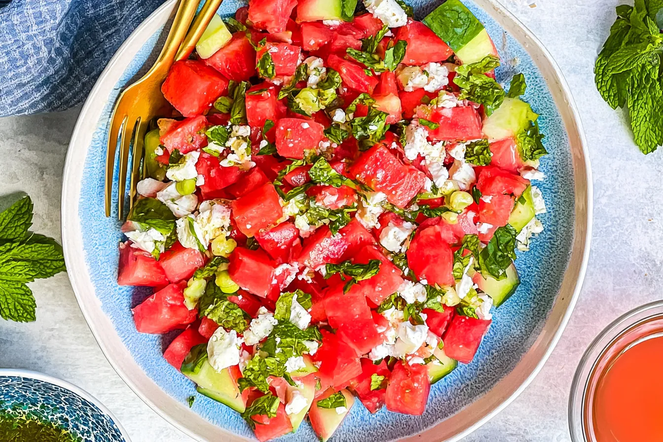 Summer-Ready Watermelon Feta Mint Salad