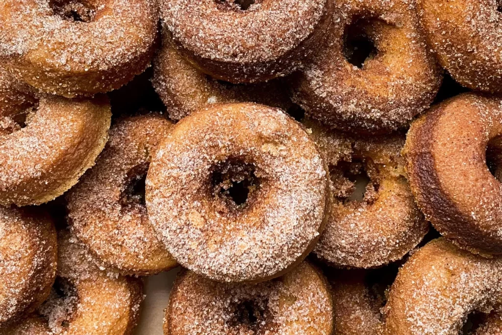 Delicious Apple Cider Donuts on a Rustic Platter
