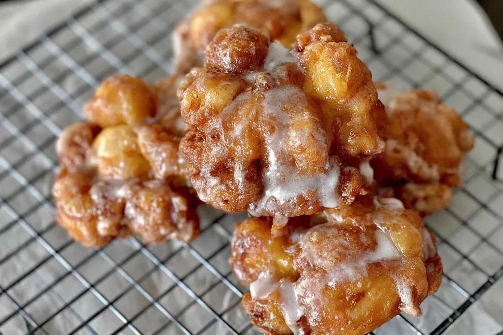 Delicious Homemade Apple Fritters Fresh Out of the Fryer