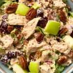 Apple Pecan Chicken Salad Bowl with Fresh Ingredients