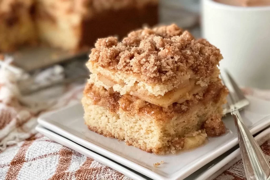 Freshly Baked Apple Streusel Coffee Cake