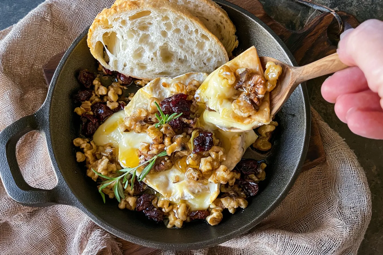 Baked Brie with Honey and Walnuts