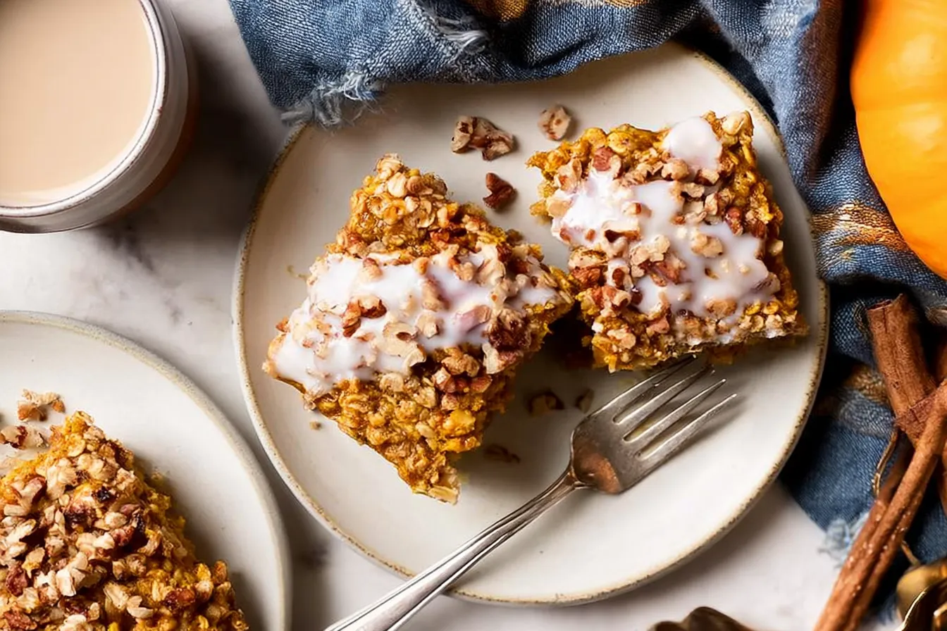 Baked Pumpkin Oatmeal Fresh Out of the Oven