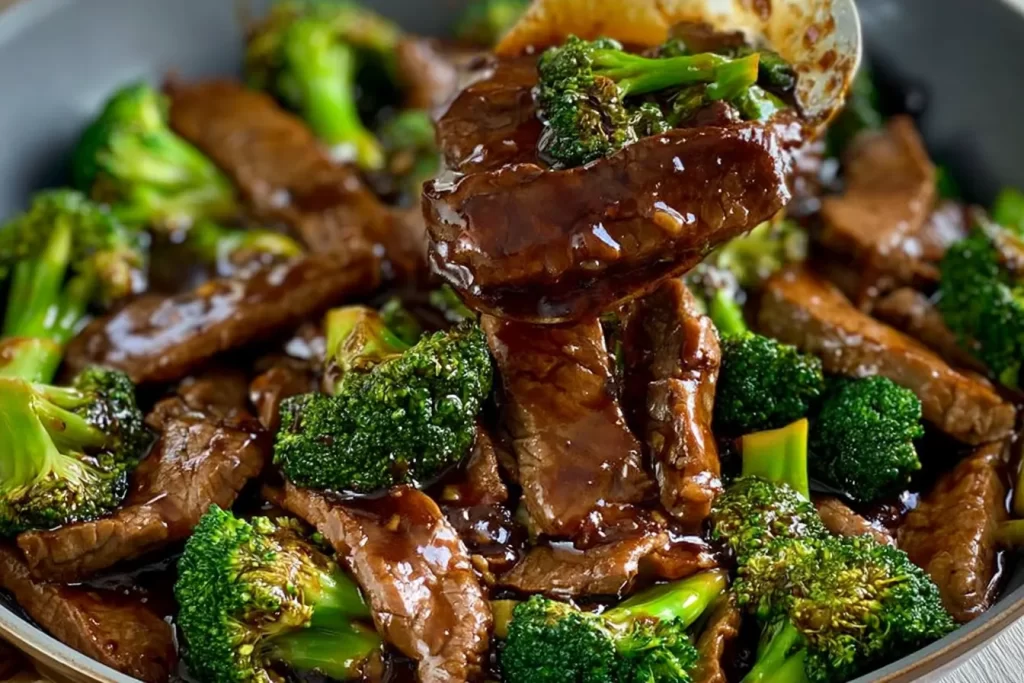 Beef and Broccoli Stir-Fry Plated