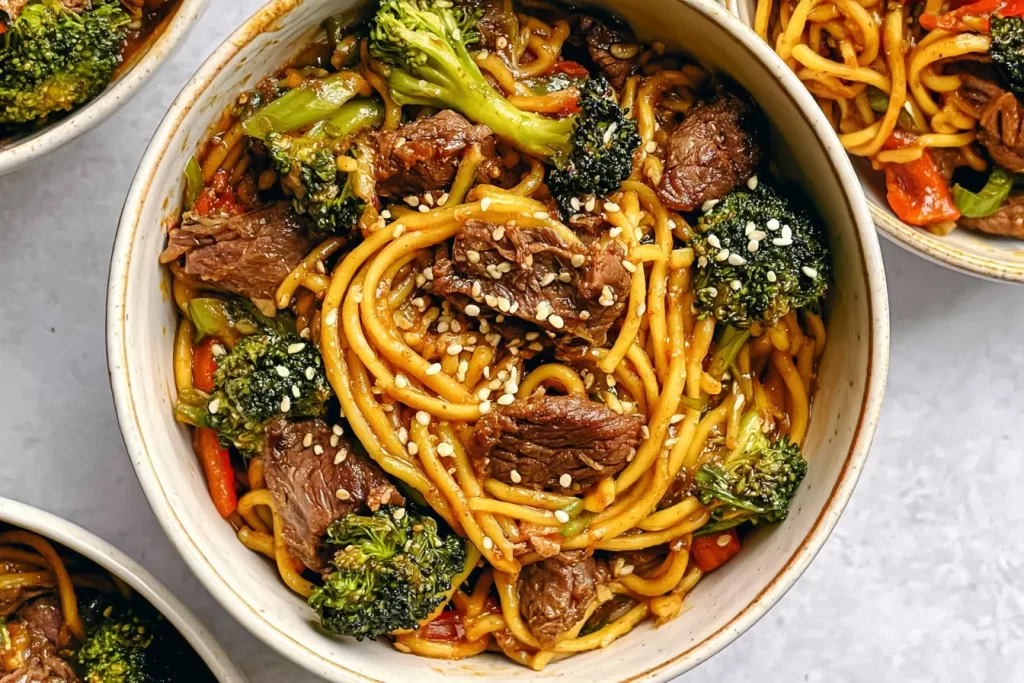 Delicious Beef and Broccoli Lo Mein Dish