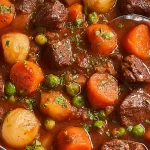 Warm and Hearty Beef Stew in a Bowl