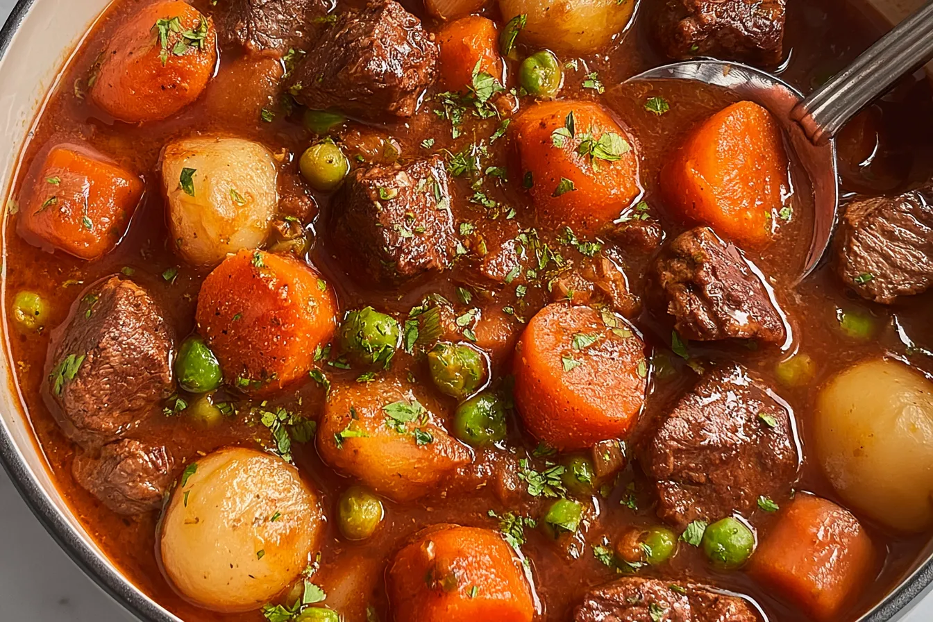 Warm and Hearty Beef Stew in a Bowl