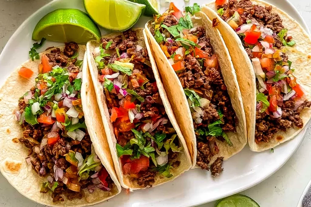 Delicious Beef Tacos Ready to Serve