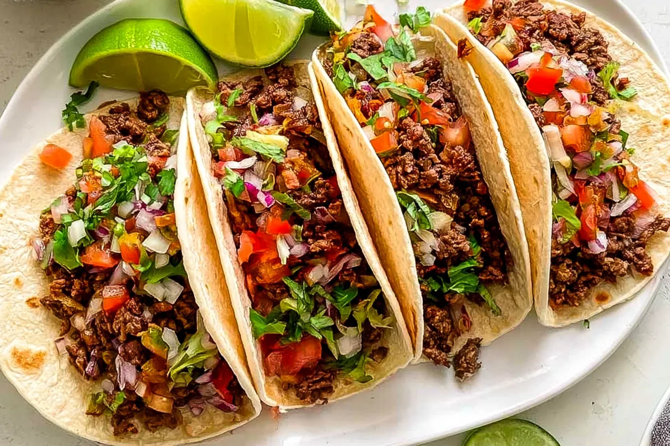Delicious Beef Tacos Ready to Serve