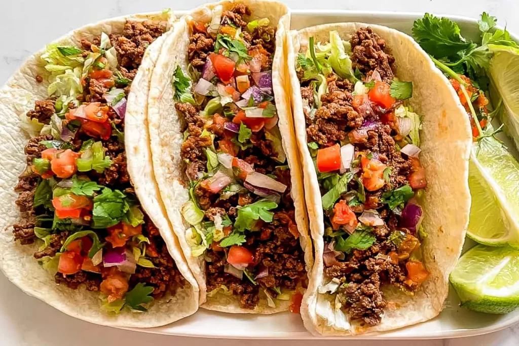 Delicious Beef Tacos Ready to Serve
