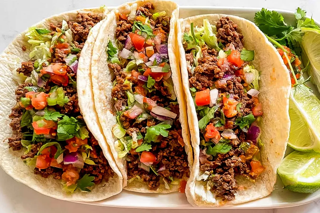 Delicious Beef Tacos Ready to Serve