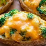 Delicious Broccoli Cheddar Stuffed Baked Potatoes
