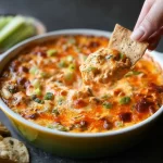 Buffalo Chicken Dip in a Serving Bowl