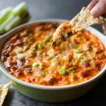 Buffalo Chicken Dip Served in a Bowl