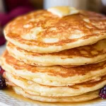 Fluffy Buttermilk Pancakes Ready to Serve