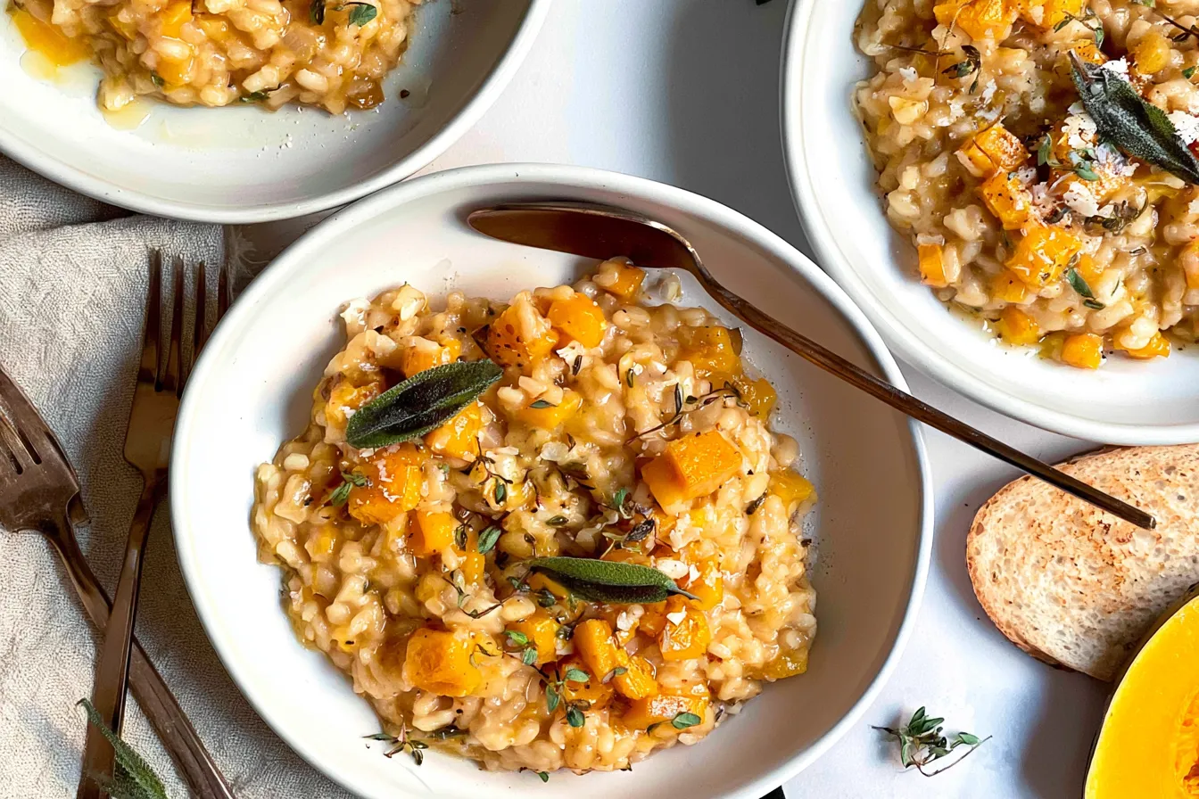 Butternut Squash Risotto in a Bowl