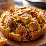 Cheddar Bacon Ranch Pull Apart Bread Fresh Out of the Oven