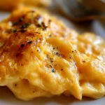 Delicious Cheesy Scalloped Potatoes with Golden Cheese Topping