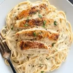 Delicious Chicken Alfredo on a Plate