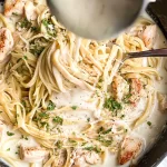 Delicious Chicken Alfredo Pasta Plate
