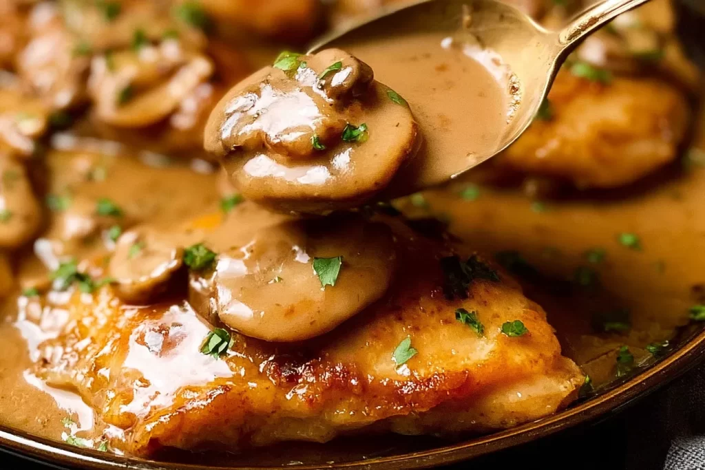 Delicious Chicken Marsala Plated for Dinner