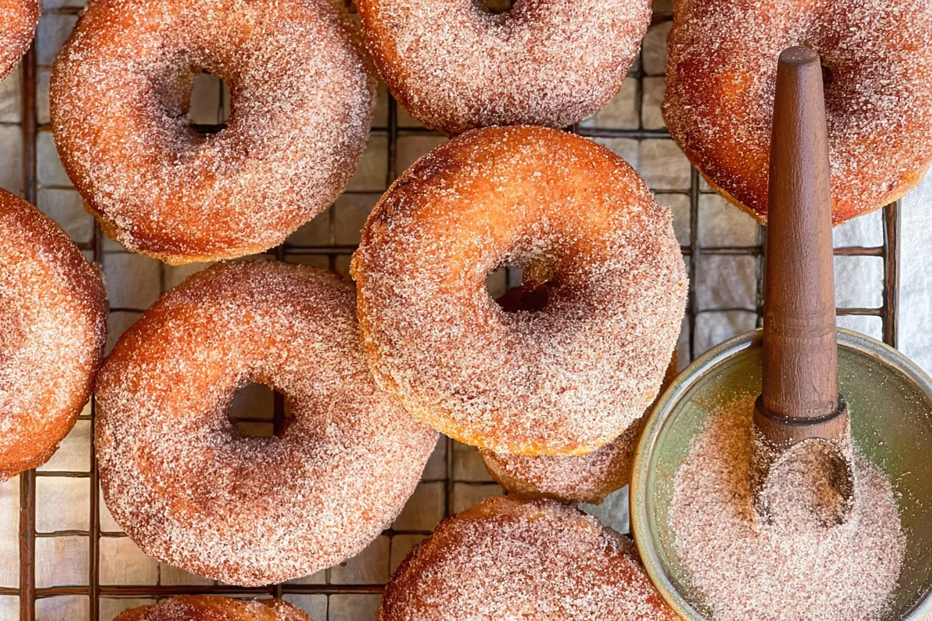 Delicious Cinnamon Sugar Donuts Fresh from the Oven
