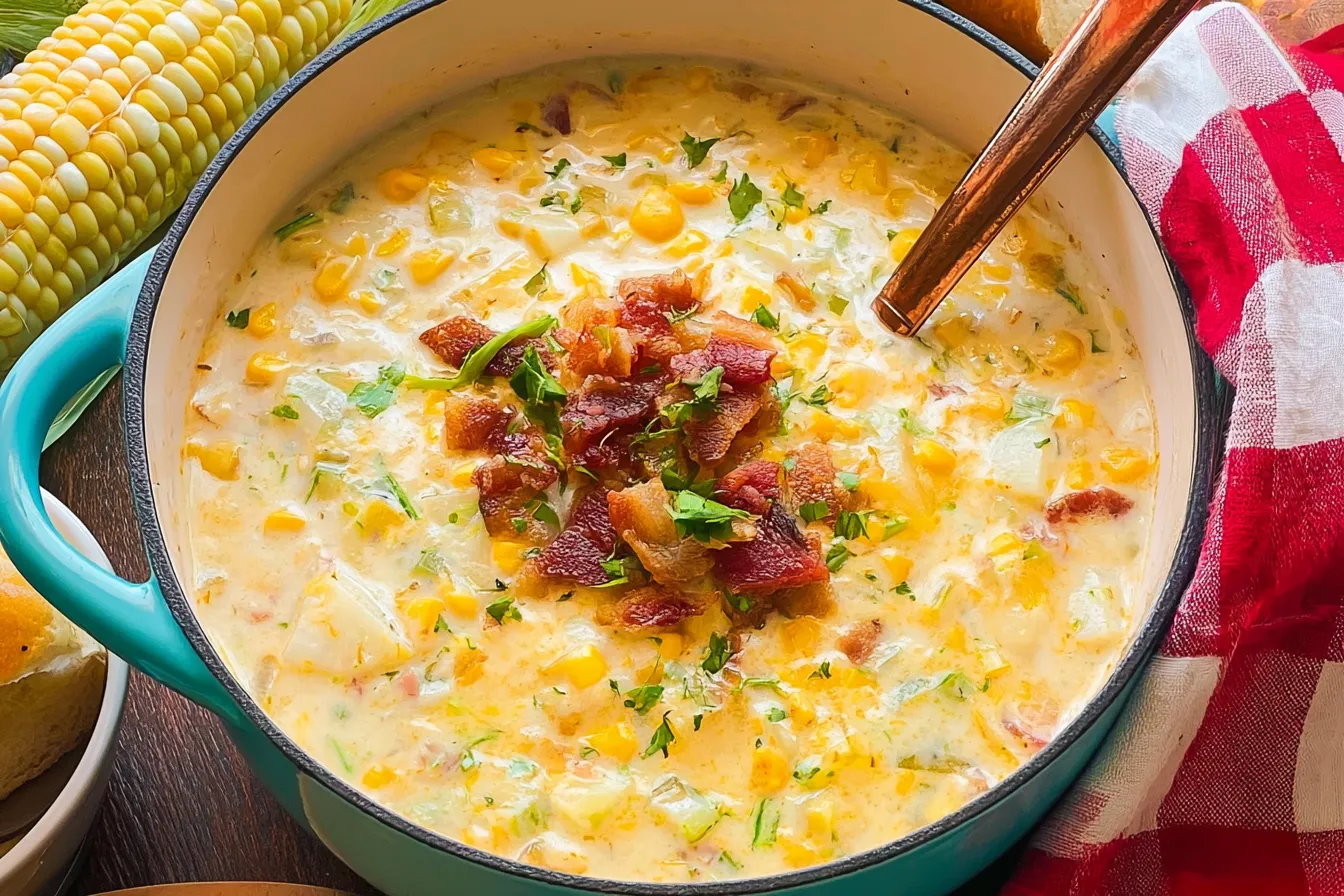 Creamy Corn Chowder in a Bowl