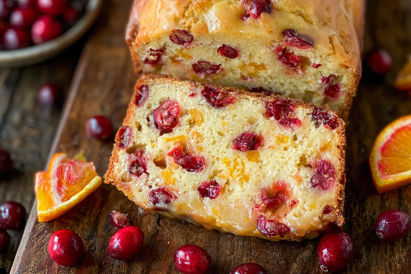 Freshly Baked Cranberry Orange Bread