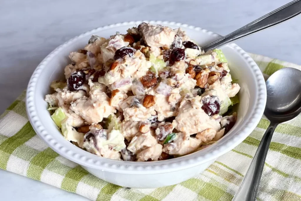 Cranberry Pecan Chicken Salad in a Bowl