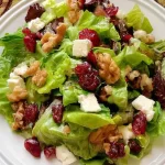 Cranberry Walnut Salad in a Bowl - Fresh and Colorful