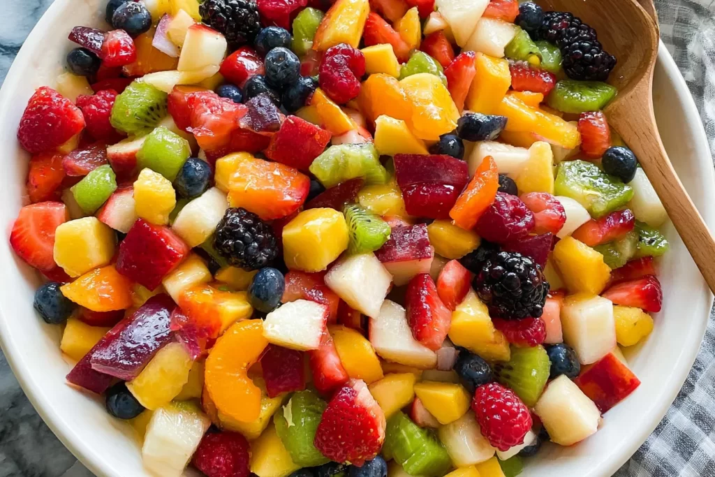 Vibrant Fall Fruit Salad with Honey Lime Dressing