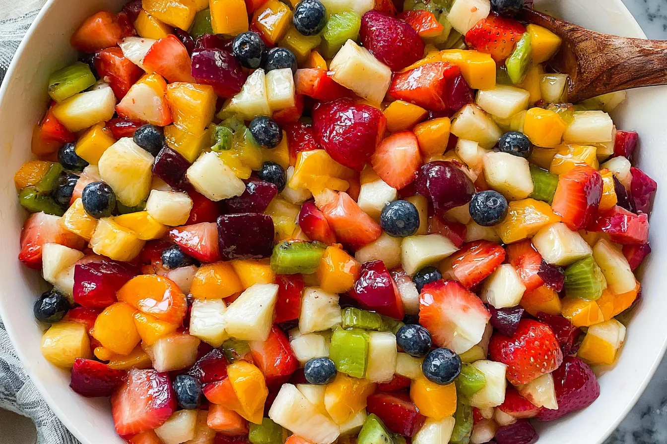 Fall Fruit Salad with Honey Lime Dressing