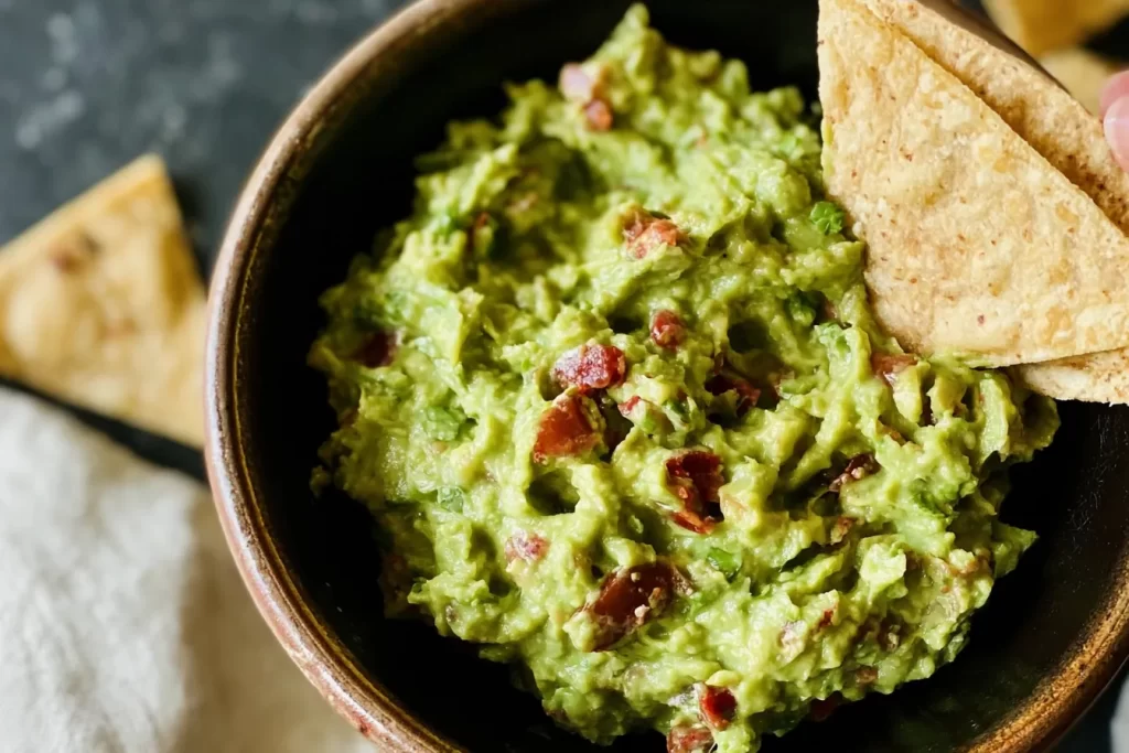 Delicious Homemade Guacamole Ready to Serve