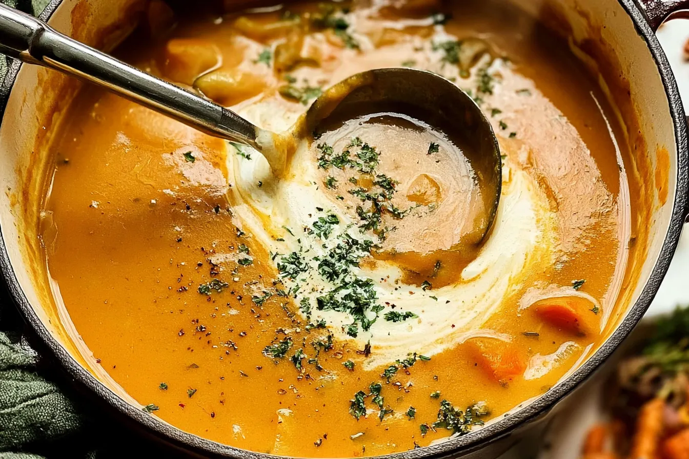 Harvest Vegetable Soup in a Warm Bowl
