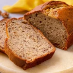 Homemade Banana Bread Freshly Baked and Sliced