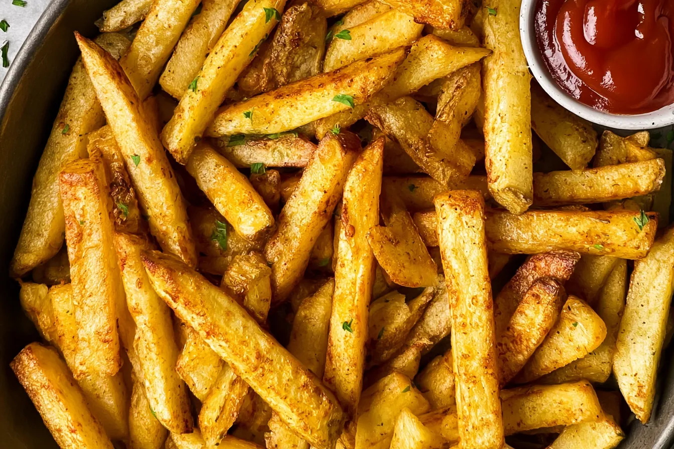 Crispy Homemade French Fries in a Basket