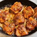 Honey Garlic Chicken Thighs Ready to Serve