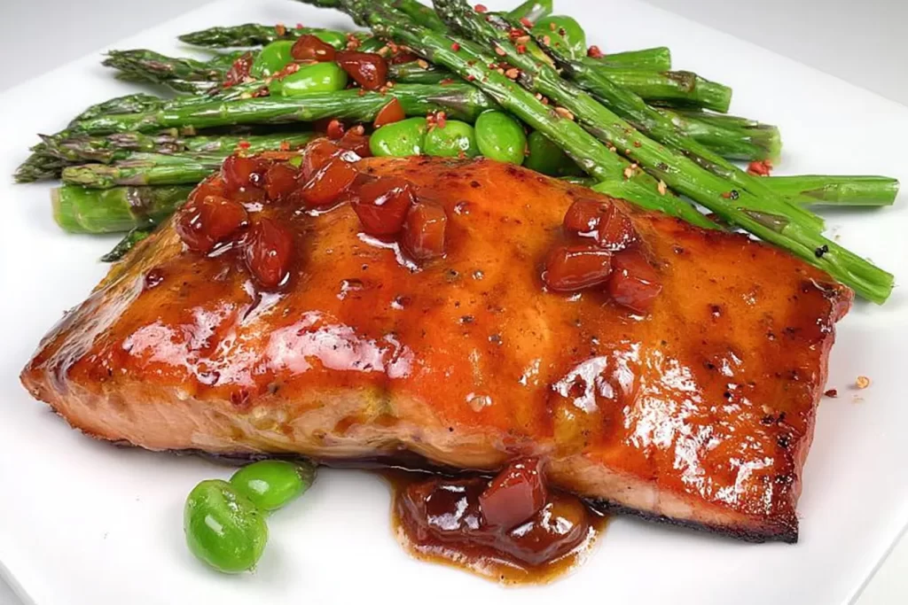 Maple Dijon Salmon Plated with Fresh Herbs