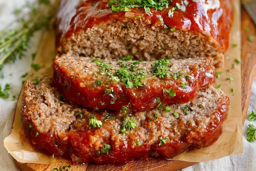 Mouthwatering Meatloaf on a Plate