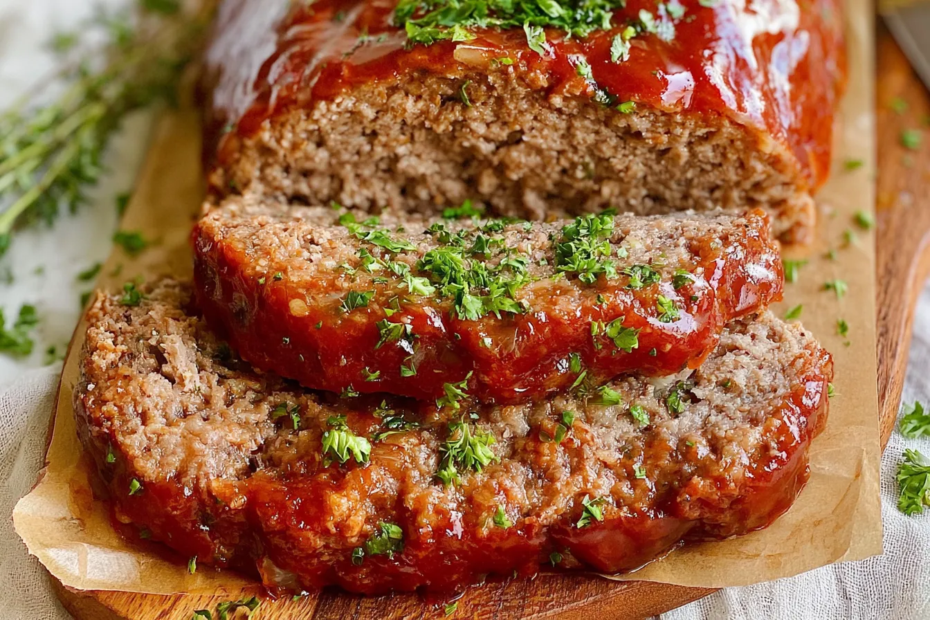 Mouthwatering Meatloaf on a Plate