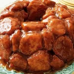 Deliciously Baked Monkey Bread on a Wooden Table