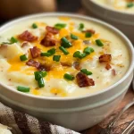 Delicious Creamy Potato Soup in a Bowl