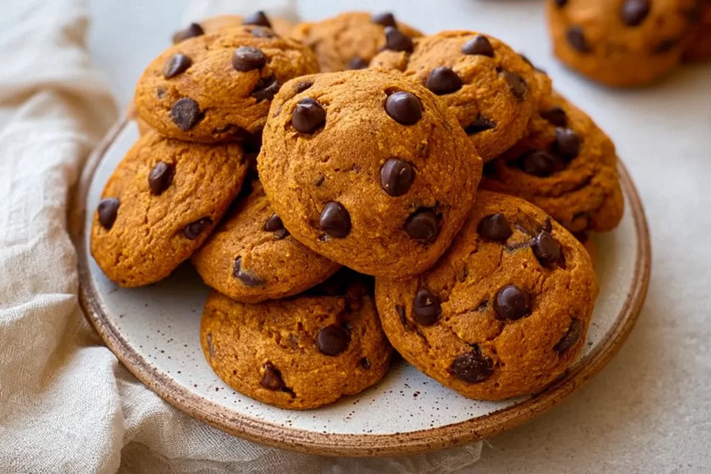 Decadent Pumpkin Chocolate Chip Cookies Freshly Baked