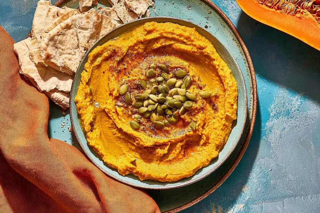 Creamy Pumpkin Hummus with Spices