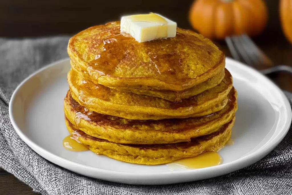 Fluffy Pumpkin Pancakes Stack