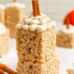 Pumpkin Spice Rice Krispie Treats in a Festive Setting