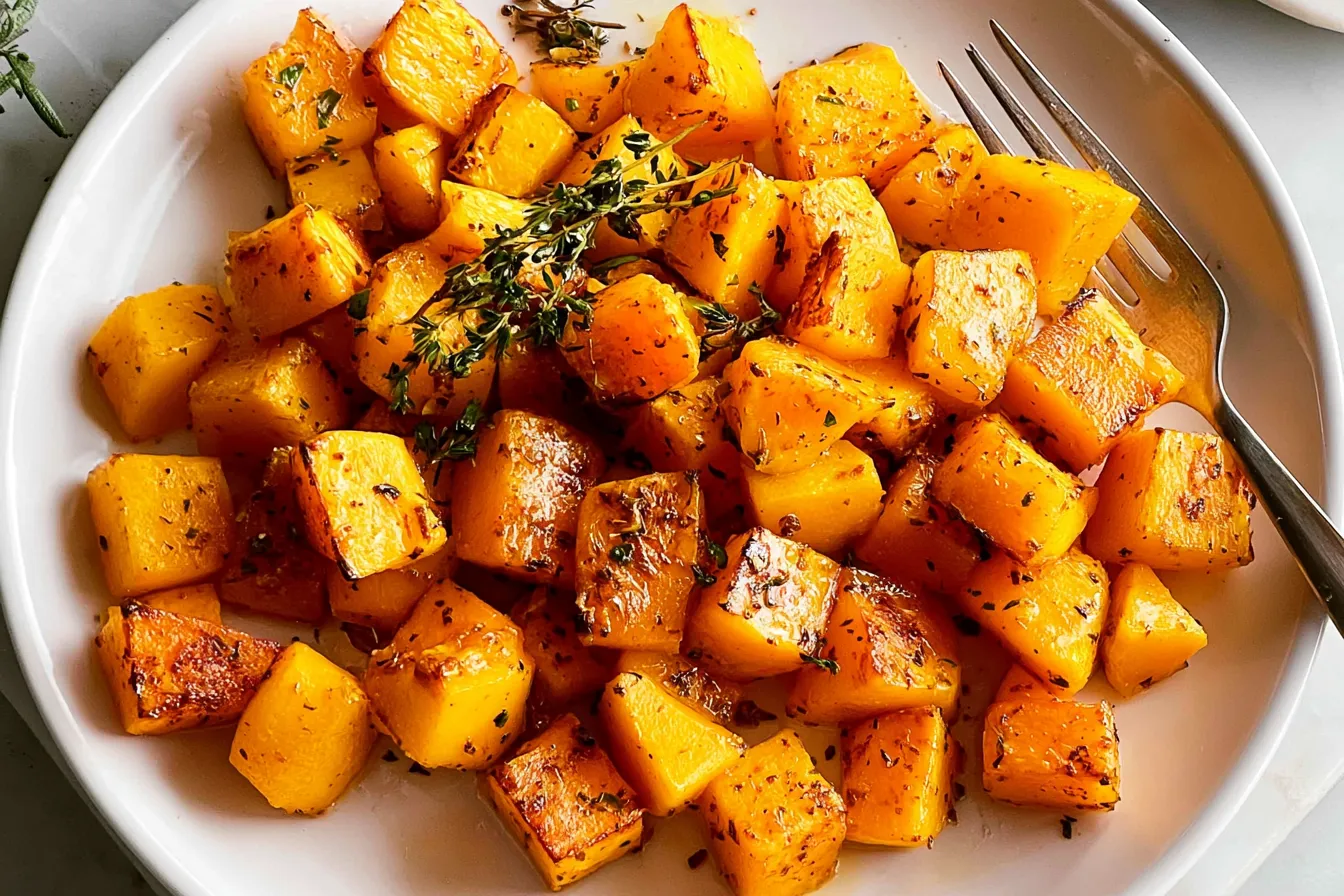 Roasted Butternut Squash with Herbs